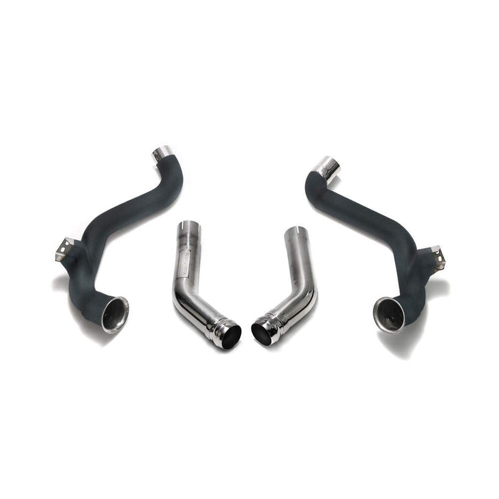 Armytrix Ceramic coated De-catted down pipe with cat simulator + Secondary down pipe for Mercedes-AMG W205 C63/C63S (2014-2022) - MB056-DDC