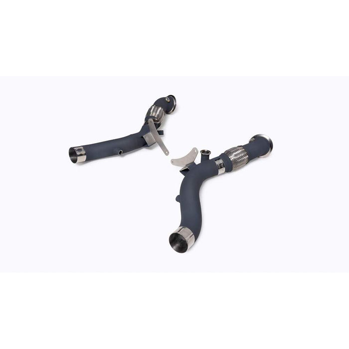 Armytrix Ceramic Coated High-flow Performance De-catted Down-Pipes for Ferrari F8 Tributo (2019-Present) - FF8T1-DDC