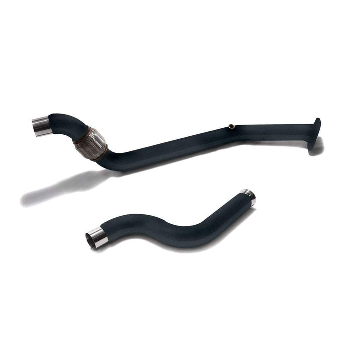 Armytrix Ceramic Coated High-flow Performance De-catted Pipe with Cat-simulator + Link Pipe for Ford Mustang GT Convertible 5.0 V8 MK6 Facelift (2018-present) - FDM6Q-DDC