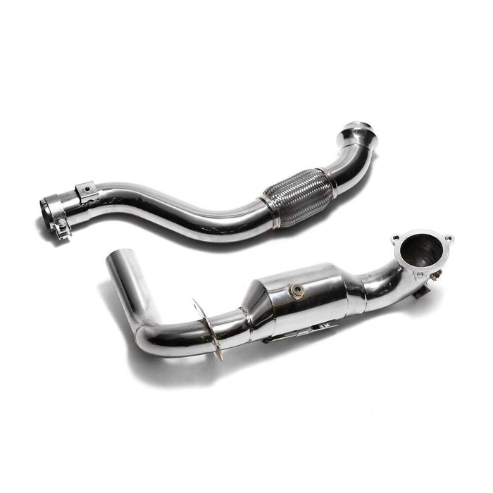 Armytrix High-flow Performance De-catted Down Pipe With Cat Simulator + Link Pipe for Mercedes Benz W176 A180 A200 A250 (2012-2015) - MB270-DD