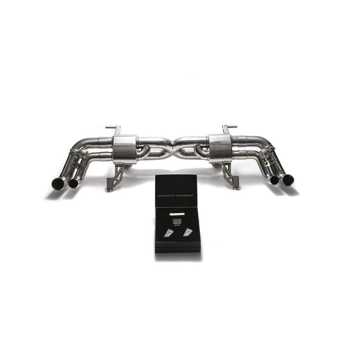 Armytrix X-pipe mufflers + Valvetronic tail pipe section + Wireless remote control kits for Audi R8 MKI V10 5.2 FSI Coupe /Spider (2009-2012) - AUR11S-C