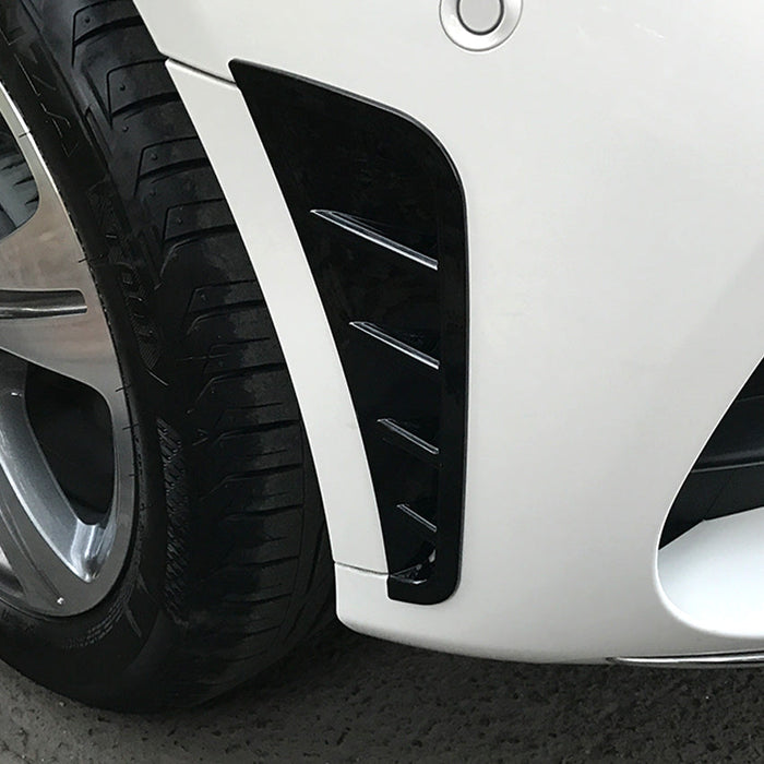 Gloss Black Front Bumper Trims for Mercedes Benz W205 C Class 19-21