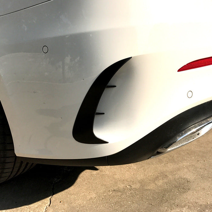 Gloss Black Rear Bumper Trims for Mercedes Benz W177 A Class Saloon 18-25 (Stick on)