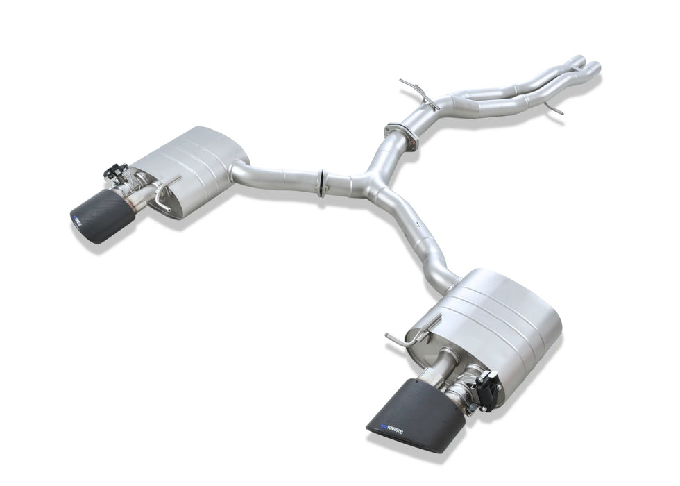 Audi RS5 2.9T exhaust - valved rear mufflers