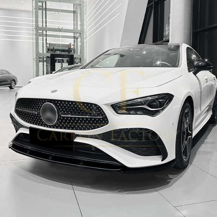 AMG Style Gloss Black Front Splitter for Mercedes Benz W177 A Class AMG & A35 23-25