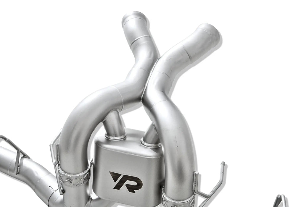 Yonristic McLaren 570 extended X-pipe exhaust - mandrel-bent piping detail