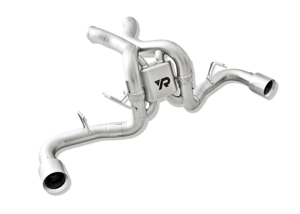 Yonristic McLaren 570 extended X-pipe exhaust - muffler section detail