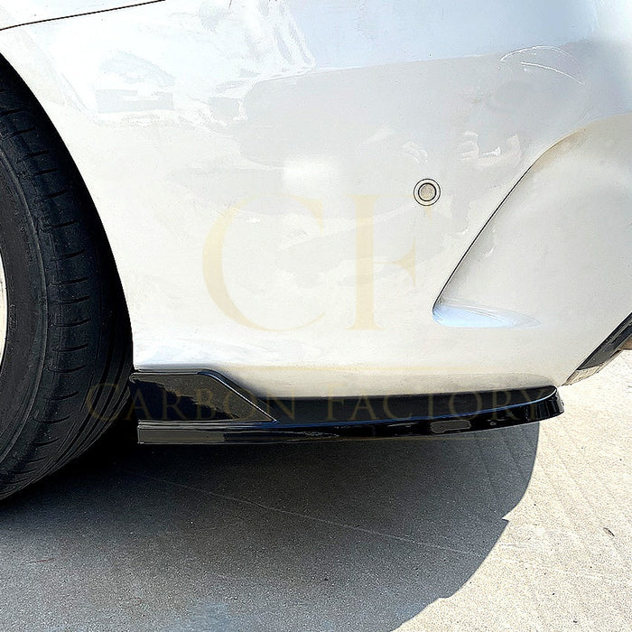 Gloss Black Rear Bumper Spats for Mercedes Benz W205 C Class Saloon 15-21