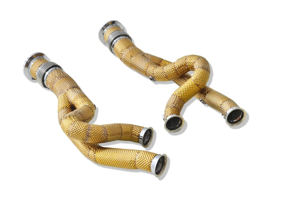 Yonristic Revuelto F1 race headers - 2-into-1 casted collector detail