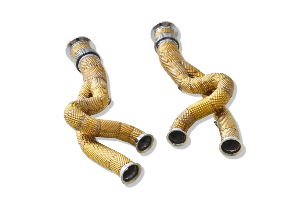 Yonristic Revuelto F1 valved exhaust package - header merge point detail