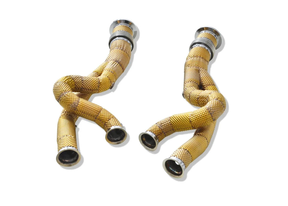 Yonristic Revuelto F1 race headers - V-band connection detail