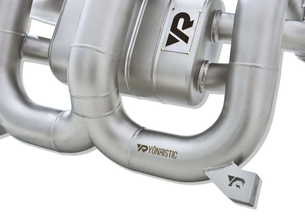 Yonristic Revuelto F1 valved exhaust package - crossover pipe detail