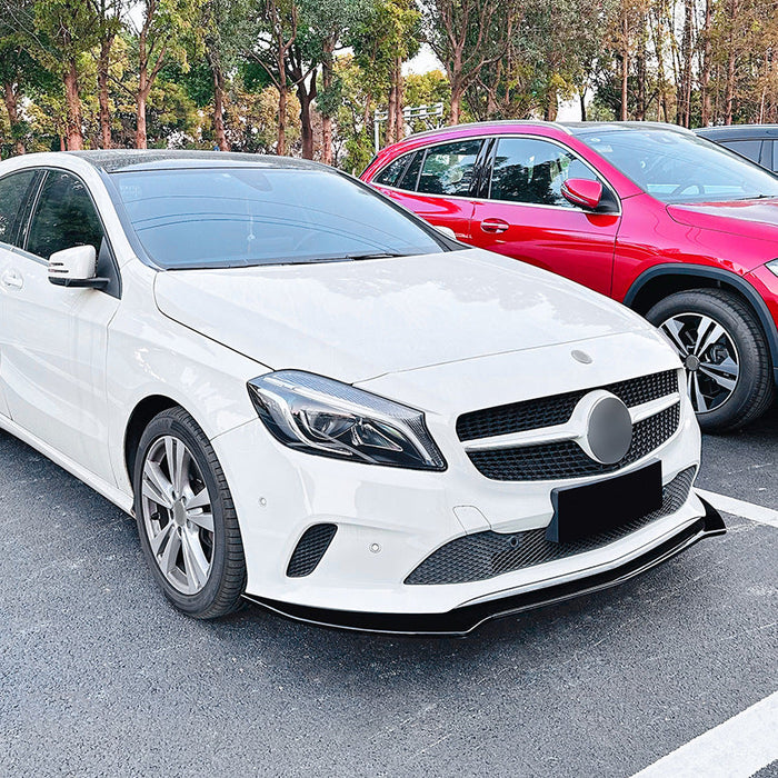 AMG Style Gloss Black Front Splitter for Mercedes Benz W176 A Class 16-18