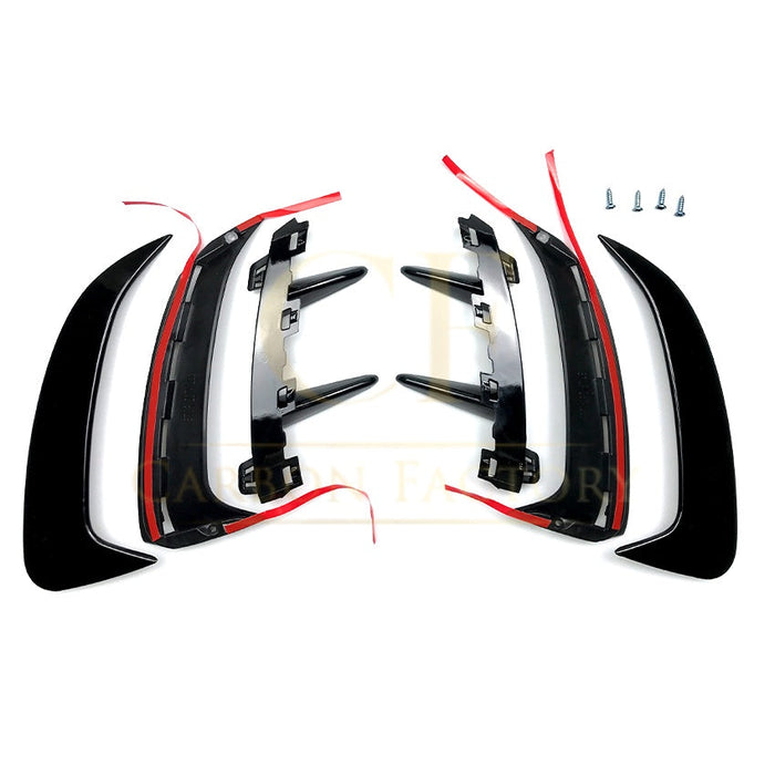 Gloss Black Rear Bumper Trims for Mercedes Benz W177 A Class Saloon 18-25 (Replacement)