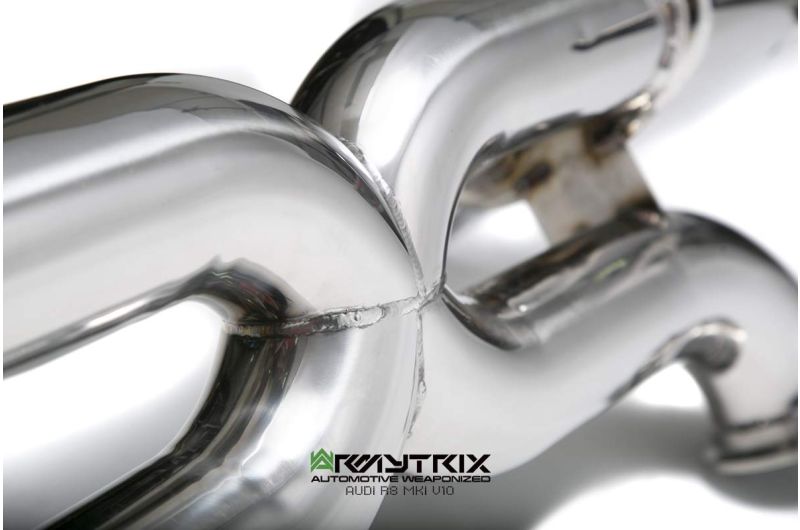 Silencieux Armytrix en acier inoxydable en forme de X + section de tuyau d'échappement Valvetronic + kits de télécommande sans fil pour Audi R8 MKI V10 5.2 FSI Coupé / Spider (2009-2012)