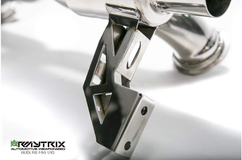 Silencieux Armytrix en acier inoxydable en forme de X + section de tuyau d'échappement Valvetronic + kits de télécommande sans fil pour Audi R8 MKI V10 5.2 FSI Coupé / Spider (2009-2012)