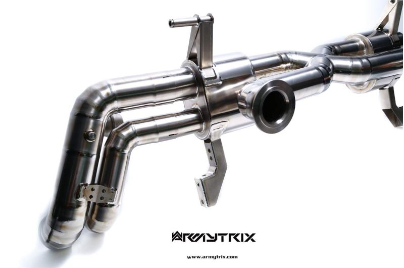 Silencieux Armytrix en acier inoxydable en forme de X + section de tuyau d'échappement Valvetronic + kits de télécommande sans fil pour Audi R8 MKI V10 5.2 FSI Coupé / Spider (2009-2012)