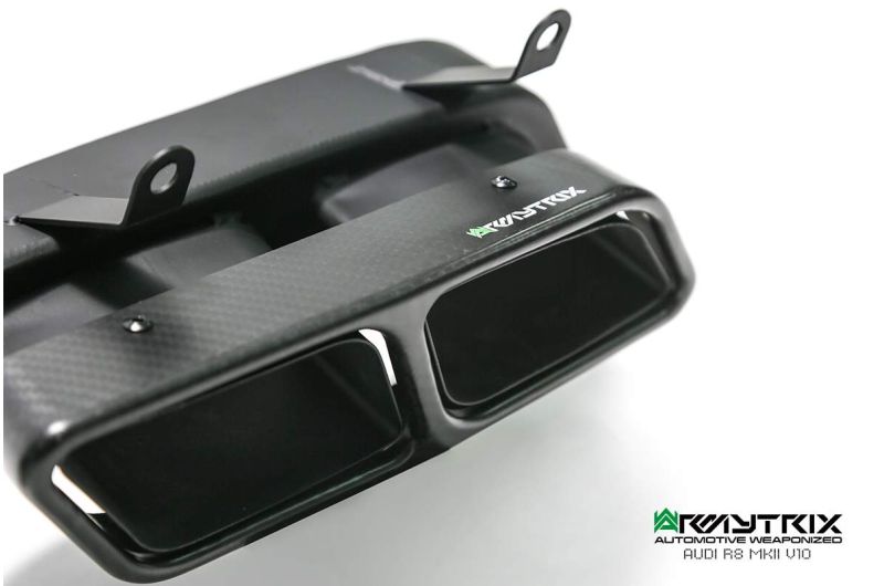 Audi R8 MKII V10 Plus 5.2 FSI Coupe/Spyder (2016-2018) - X-pipe mufflers + Valvetronic tail pipe section + Wireless remote control kits + Dual Carbon tips - Armytrix Exhausts