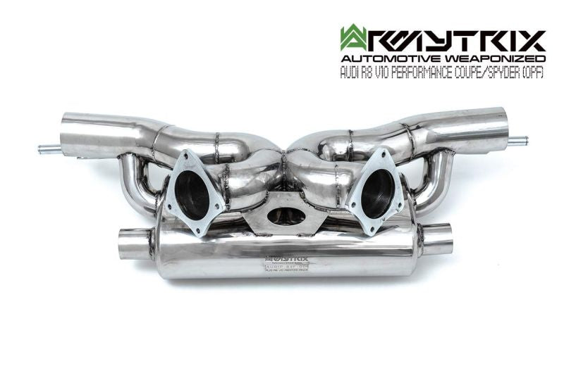 Silencieux Armytrix X-pipe + Adaptateurs de silencieux Valvetronic + Kits de télécommande sans fil (OWRC) pour Audi R8 MKII V10 Performance Coupé/Spyder OPF (2019-Présent)