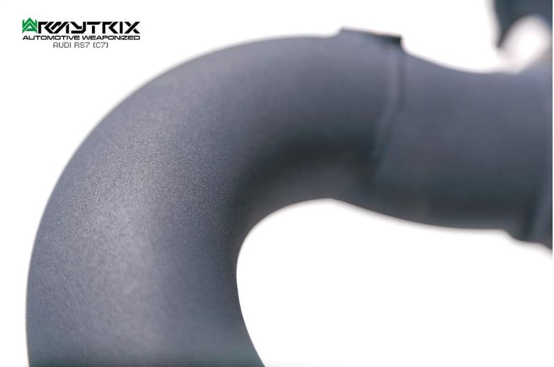 Kit Armytrix pour Audi RS6 C7 (2013-2019) : tube en Y avant, tube de liaison, tube intermédiaire avec résonateur, silencieux Valvetronic et télécommande sans fil.