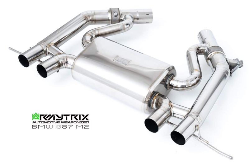 BMW G87 M2 Titanium (2023-Present) - Titanium Series OPF-Delete Single-Tube Front Pipe + Mid Pipe + Valvetronic Mufflers + Quad Titanium Tips - Armytrix Exhausts