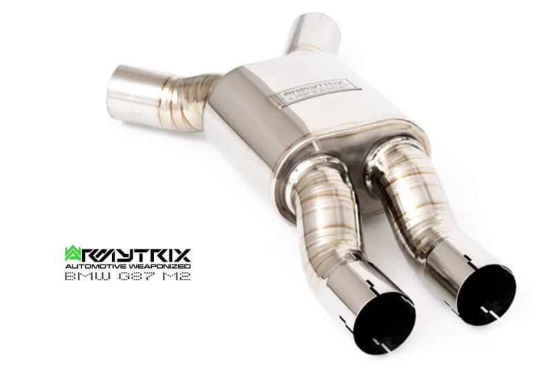 BMW G87 M2 Titanium (2023-Present) - Titanium Series OPF-Delete Single-Tube Front Pipe + Mid Pipe + Valvetronic Mufflers + Quad Titanium Tips - Armytrix Exhausts