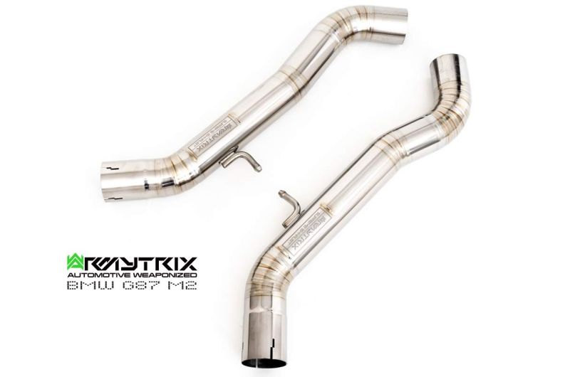 BMW G87 M2 Titanium (2023-Present) - Titanium Series OPF-Delete Single-Tube Front Pipe + Mid Pipe + Valvetronic Mufflers + Quad Titanium Tips - Armytrix Exhausts