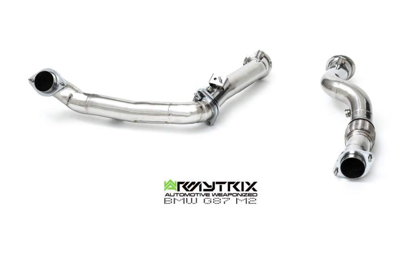 BMW G87 M2 Titanium (2023-Present) - Titanium Series OPF-Delete Single-Tube Front Pipe + Mid Pipe + Valvetronic Mufflers + Quad Titanium Tips - Armytrix Exhausts