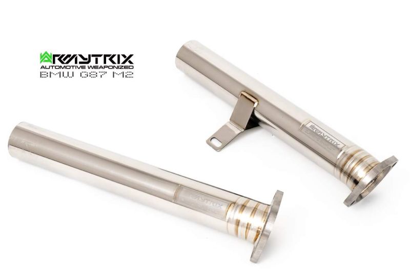 BMW G87 M2 Titanium (2023-Present) - Titanium Series OPF-Delete Single-Tube Front Pipe + Mid Pipe + Valvetronic Mufflers + Quad Titanium Tips - Armytrix Exhausts