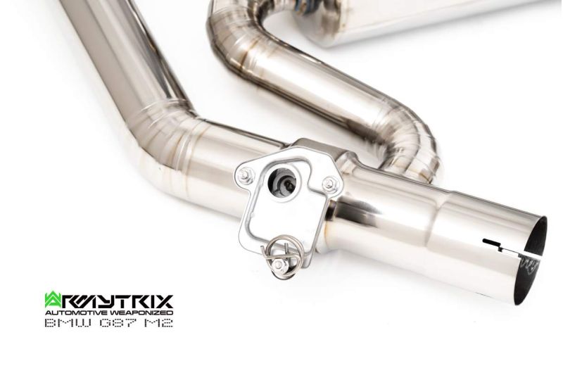 BMW G87 M2 Titanium (2023-Present) - Titanium Series OPF-Delete Single-Tube Front Pipe + Mid Pipe + Valvetronic Mufflers + Quad Titanium Tips - Armytrix Exhausts