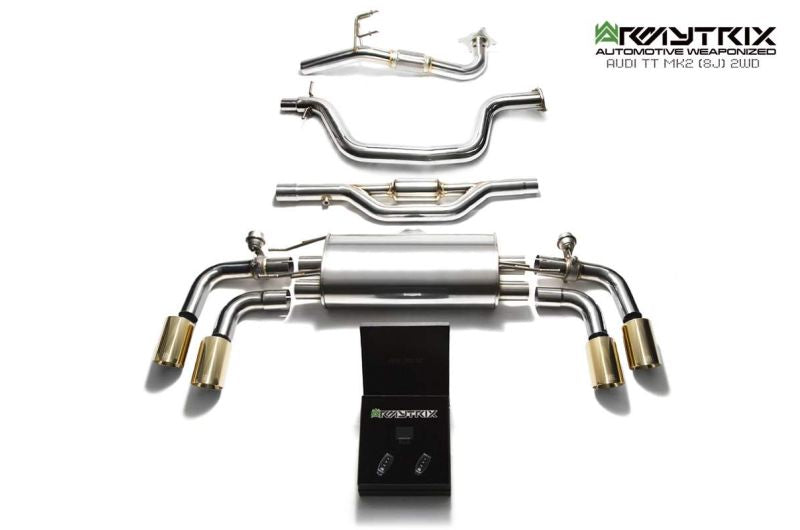 Audi TT 8J MK2 2WD 1.8/2.0 TFSI Coupe (2006-2014) - Valvetronic Exhaust System - Armytrix Exhausts