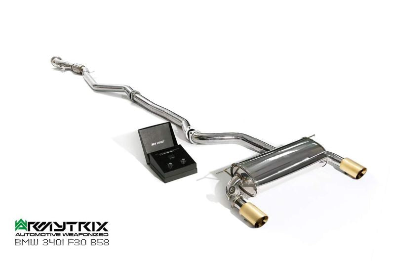 Système d'échappement Armytrix Valvetronic pour BMW F30/F31 340i (B58B30) Non-OPF (2016-présent)