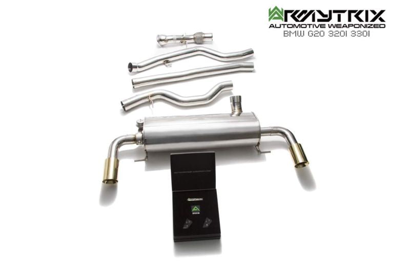Système d'échappement Armytrix Valvetronic pour BMW G20 320/330 B46 Non-OPF (2019-présent)