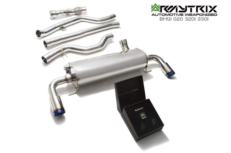 Système d'échappement Armytrix Valvetronic pour BMW G20 320/330 B46 Non-OPF (2019-présent)