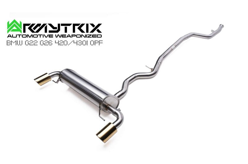 BMW G22 430 B48D OPF (2021-Present) valvetronic exhaust system - Armytrix Exhausts