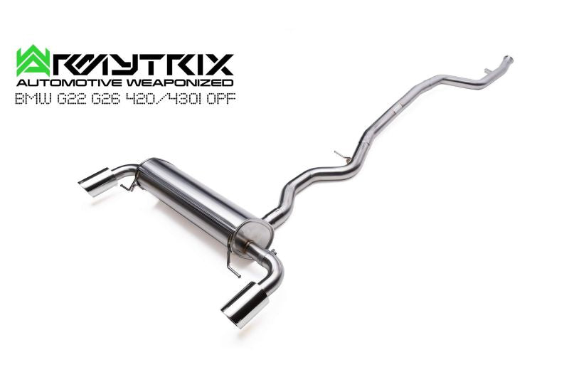 BMW G22 430 B48D OPF (2021-Present) valvetronic exhaust system - Armytrix Exhausts