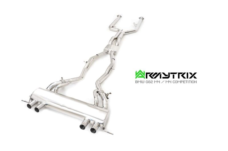 Collecteurs d'échappement Armytrix OPF-Delete + Tube intermédiaire fusionné à gros diamètre + Tube intermédiaire 2 + Silencieux Valvetronic + Quatre embouts d'échappement en carbone