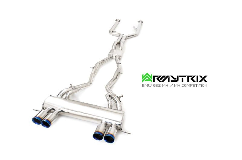 Collecteurs d'échappement Armytrix OPF-Delete + Tube intermédiaire fusionné à gros diamètre + Tube intermédiaire 2 + Silencieux Valvetronic + Quatre embouts d'échappement en carbone