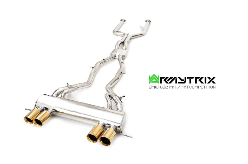 Collecteurs d'échappement Armytrix OPF-Delete + Tube intermédiaire fusionné à gros diamètre + Tube intermédiaire 2 + Silencieux Valvetronic + Quatre embouts d'échappement en carbone