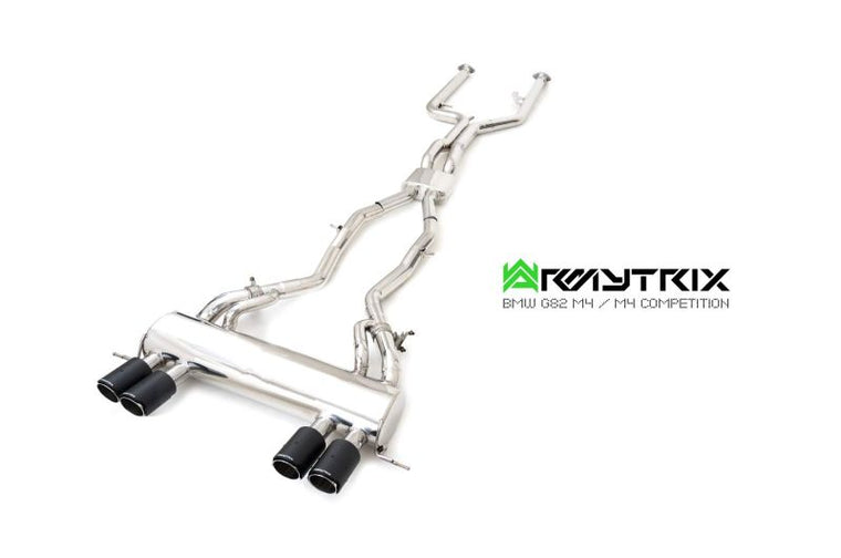 Collecteurs d'échappement Armytrix OPF-Delete + Tube intermédiaire fusionné à gros diamètre + Tube intermédiaire 2 + Silencieux Valved + Quatre embouts d'échappement en carbone
