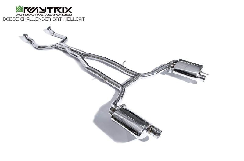 Tube d'échappement avant Armytrix sans catalyseur pour Dodge Challenger SRT Hellcat (2018-présent)