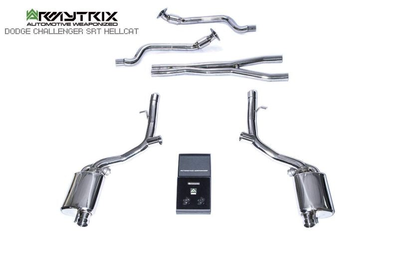 Tube d'échappement avant Armytrix sans catalyseur pour Dodge Challenger SRT Hellcat (2018-présent)