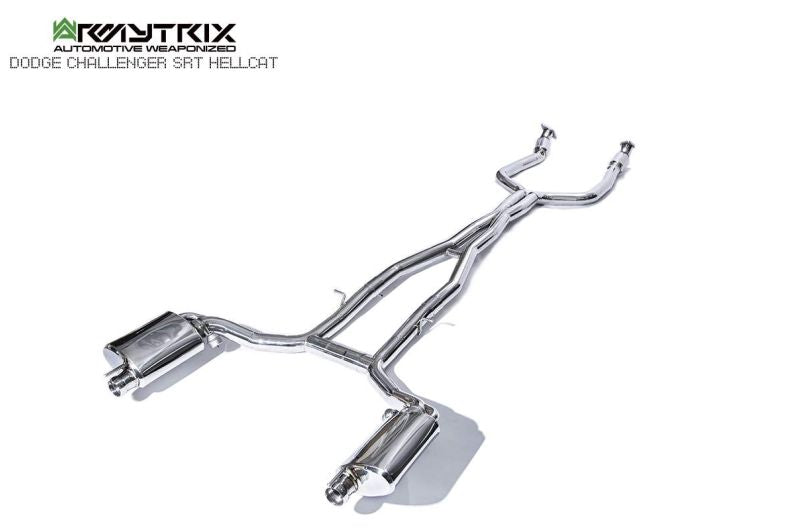 Tube d'échappement avant Armytrix sans catalyseur pour Dodge Challenger SRT Hellcat (2018-présent)