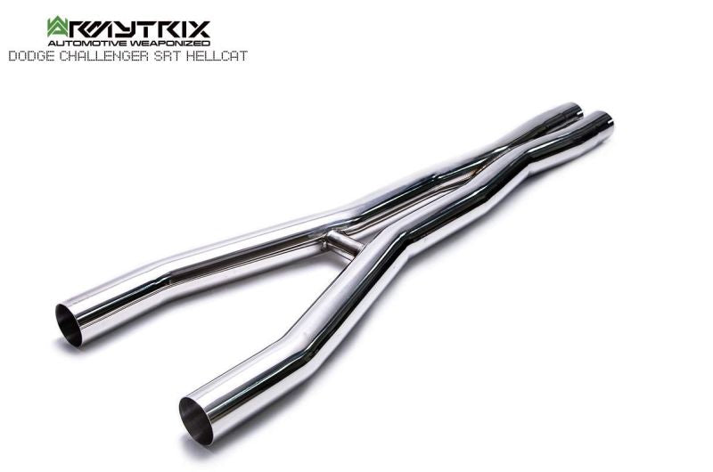 Tube d'échappement avant Armytrix sans catalyseur pour Dodge Challenger SRT Hellcat (2018-présent)