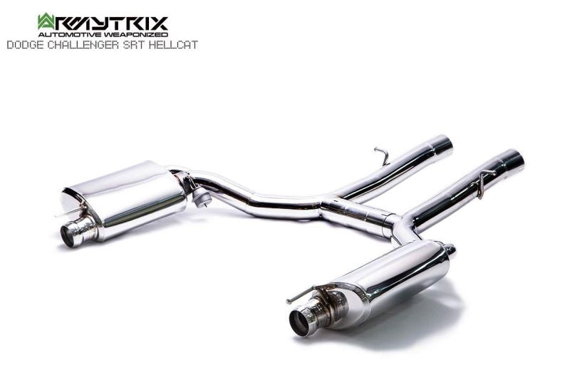 Tube d'échappement avant Armytrix sans catalyseur pour Dodge Challenger SRT Hellcat (2018-présent)