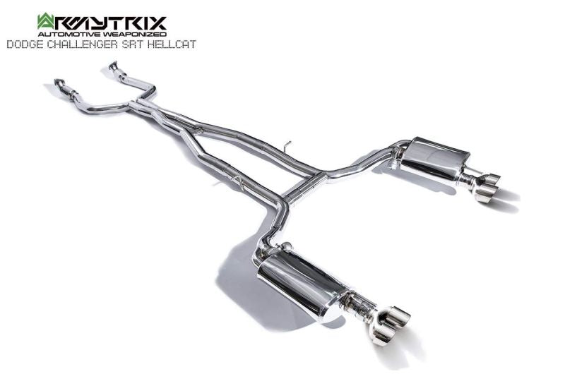 Tube d'échappement avant Armytrix sans catalyseur pour Dodge Challenger SRT Hellcat (2018-présent)