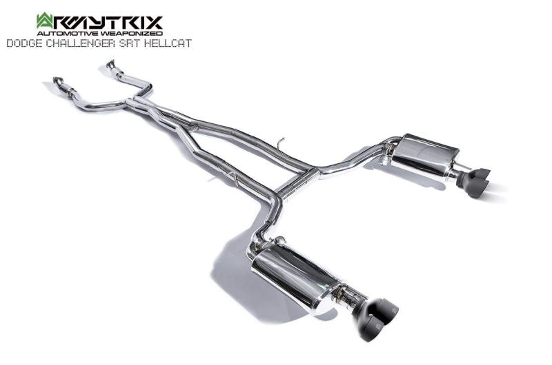 Tube d'échappement avant Armytrix sans catalyseur pour Dodge Challenger SRT Hellcat (2018-présent)