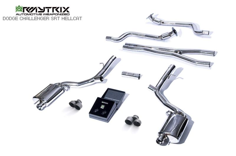 Tube d'échappement avant Armytrix sans catalyseur pour Dodge Challenger SRT Hellcat (2018-présent)
