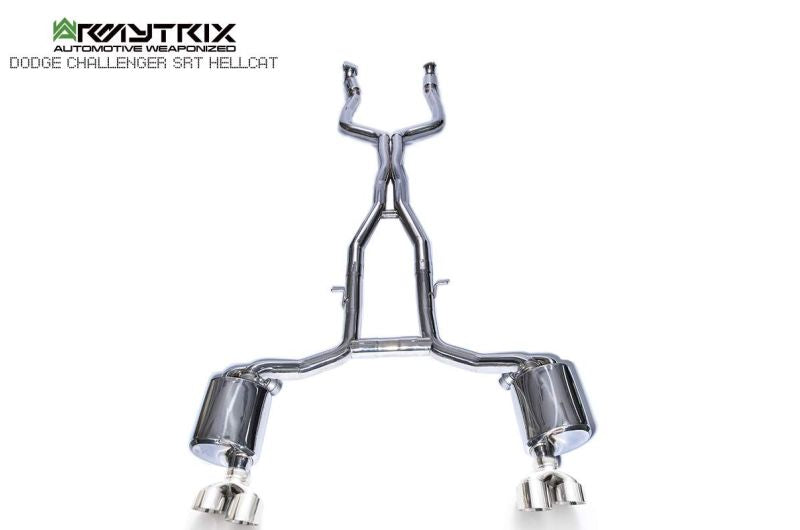 Tube d'échappement avant Armytrix sans catalyseur pour Dodge Challenger SRT Hellcat (2018-présent)