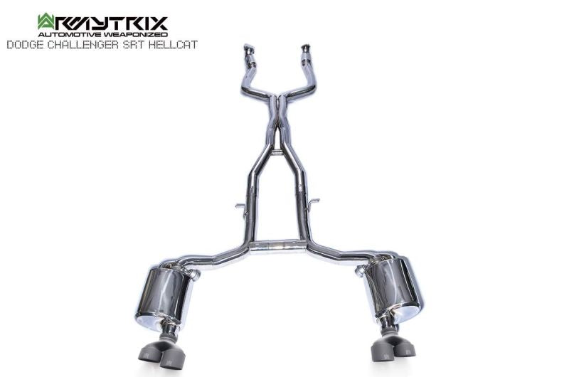 Tube d'échappement avant Armytrix sans catalyseur pour Dodge Challenger SRT Hellcat (2018-présent)